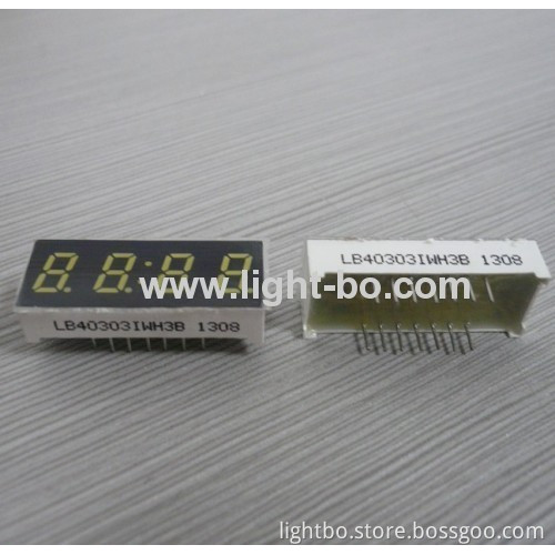 Ultra Bright White 4-digit 0.3-inch Common Anode 7 Segment Led Display For Medical Instrument Panel 